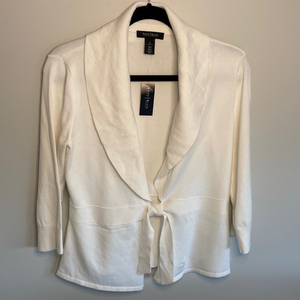 Wrap sweaters -White-Size M- WHBM